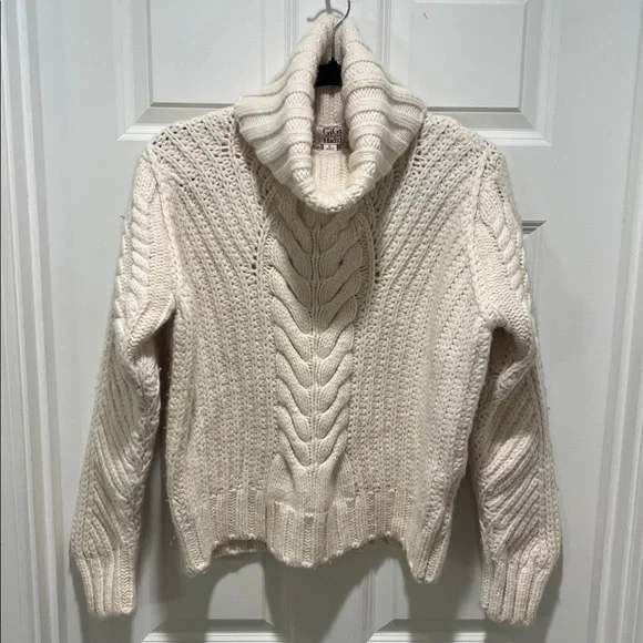 NWT Gigi Hadid X Tommy Hilfiger Chunky ITALIAN wool alpaca SOFT cableknit CREAM - Picture 8 of 14